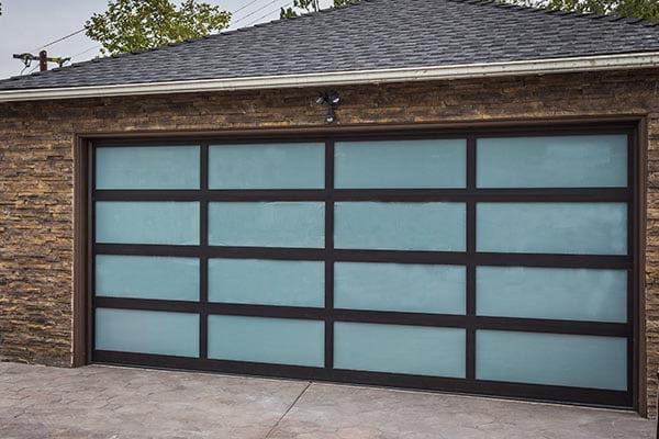 black on white full view door Garage Doors Installations