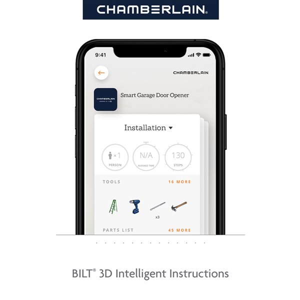 Chamberlain C2102C Garage Door Opener installation instruction